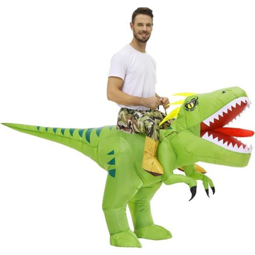 Adult‎ Inflatable Dinosaur Costume Funny Halloween Costumes for Men/Women T Rex